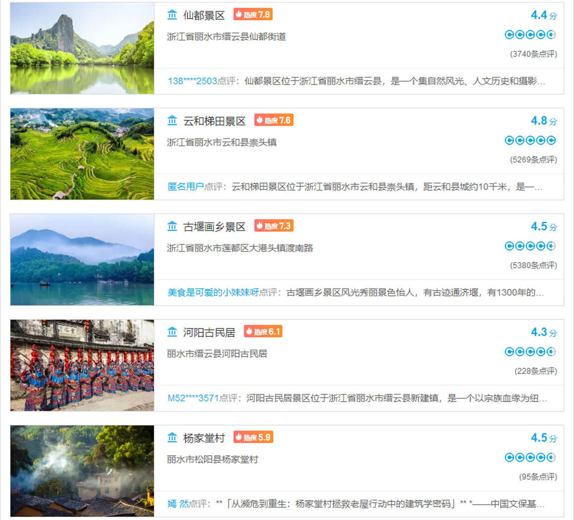 丽水有哪些旅游景点？丽水旅游攻略必去景点推荐打卡榜..