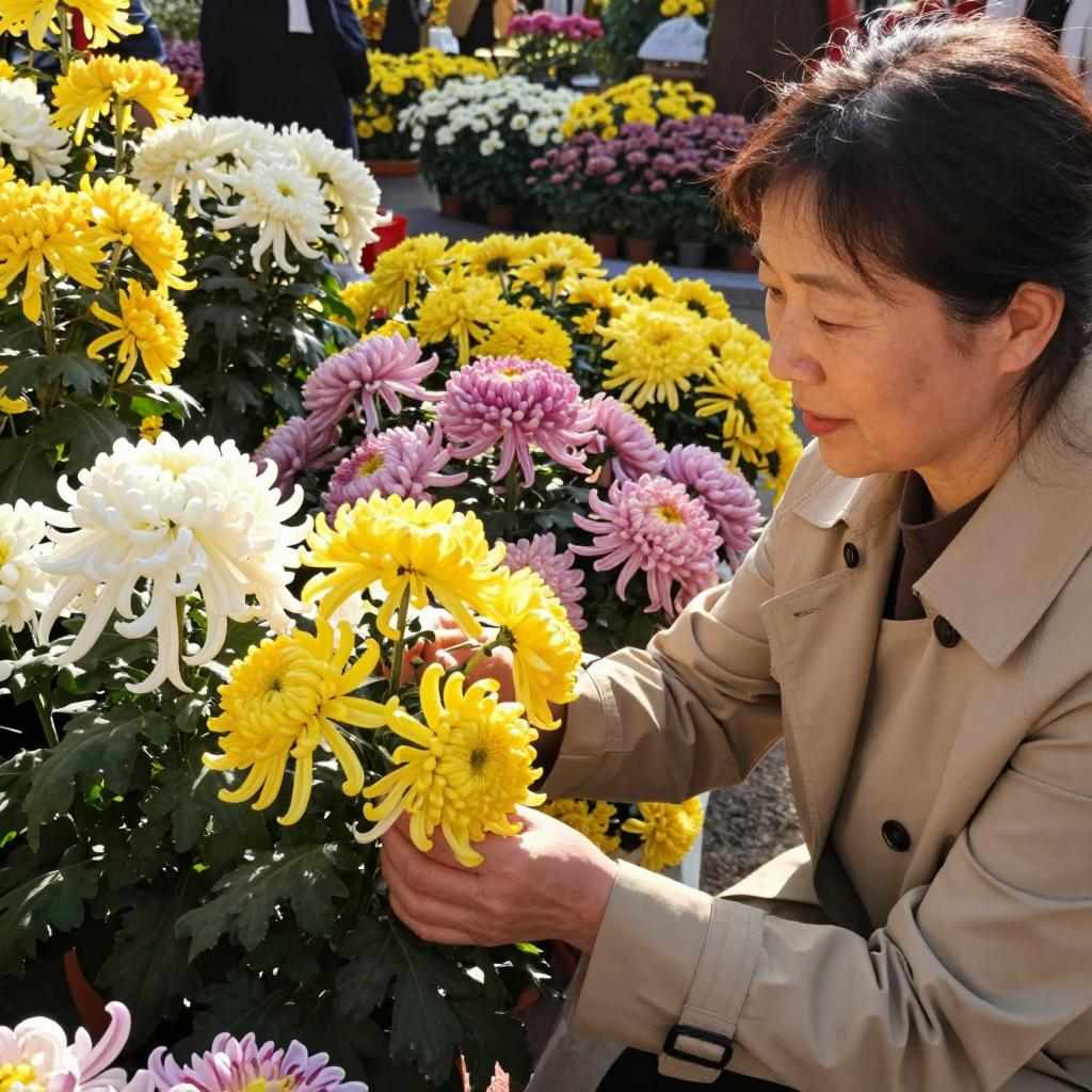 福州：公园菊花盛开引游人