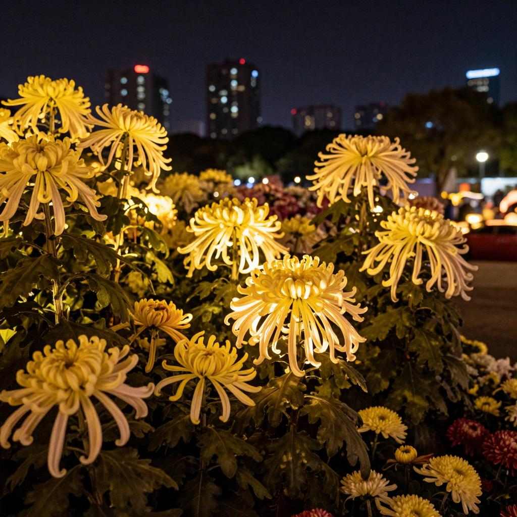 福州：公园菊花盛开引游人