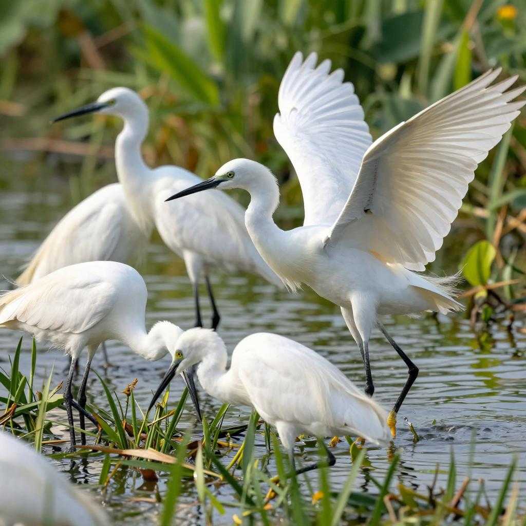 河北衡水湖：秋去冬来“鸟浪”起