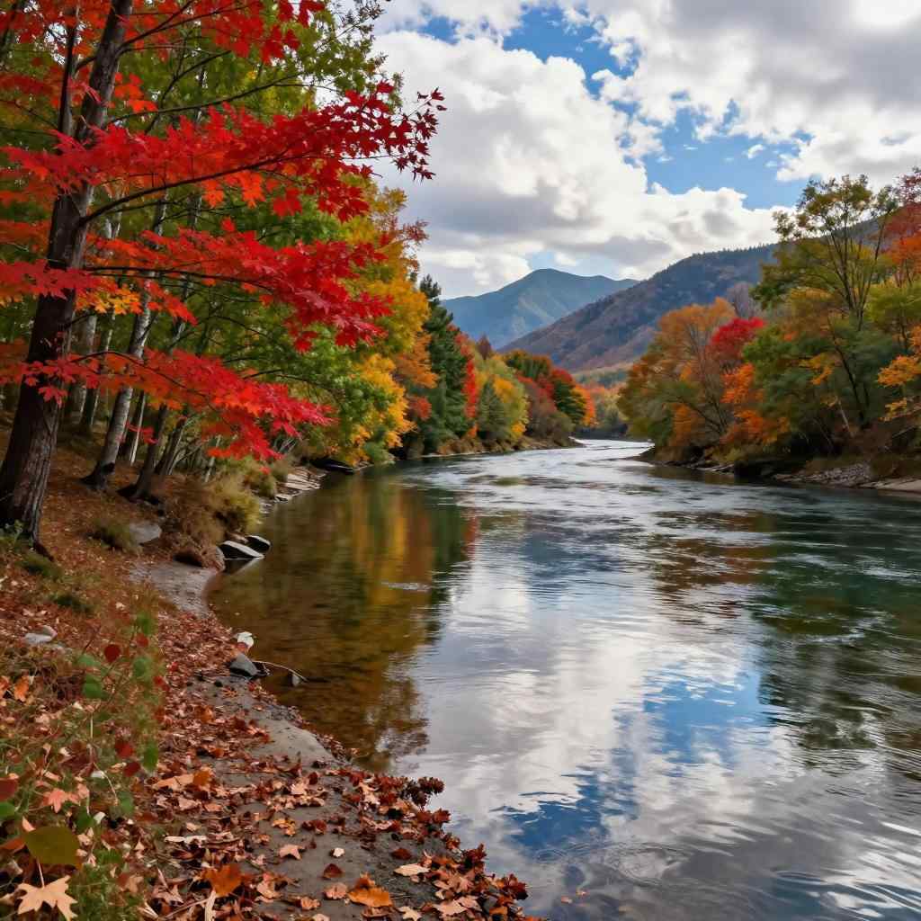 甘肃磨坝峡初冬层林尽染五彩斑斓