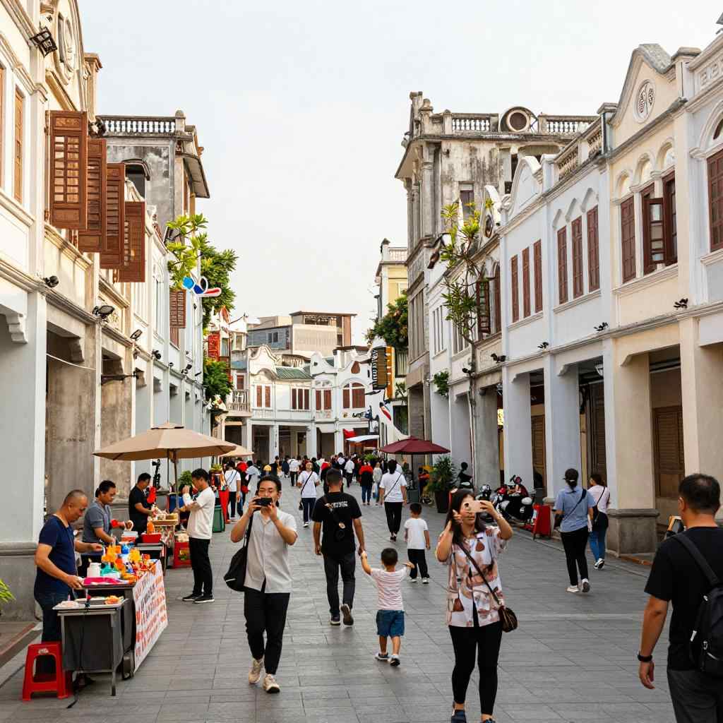 广西梧州百年骑楼光影流转 游人如织