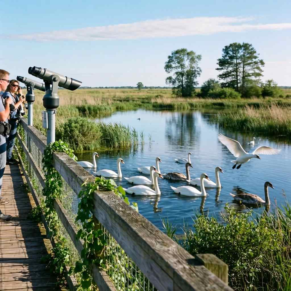 黄河湿地天鹅舞 黄河湿地天鹅舞